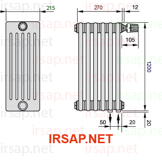 Радиатор IRSAP Tesi 61200/6 T25 CL 01